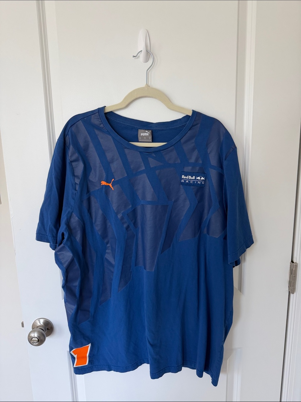 Puma Blue Red Bull Racing Tee with Orange Logo